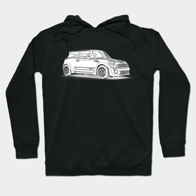 Mini GP Wireframe Hoodie by Auto-Prints